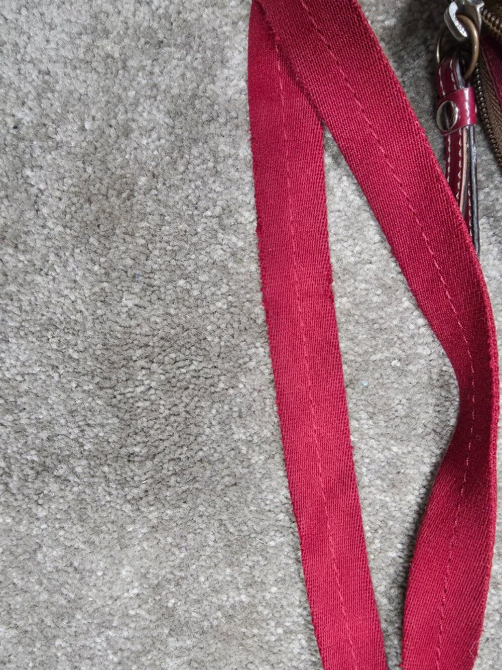 Coach Signature Swingpack Crossbody Bag Khaki & Red Adjustable Strap - Picture 8 of 11
